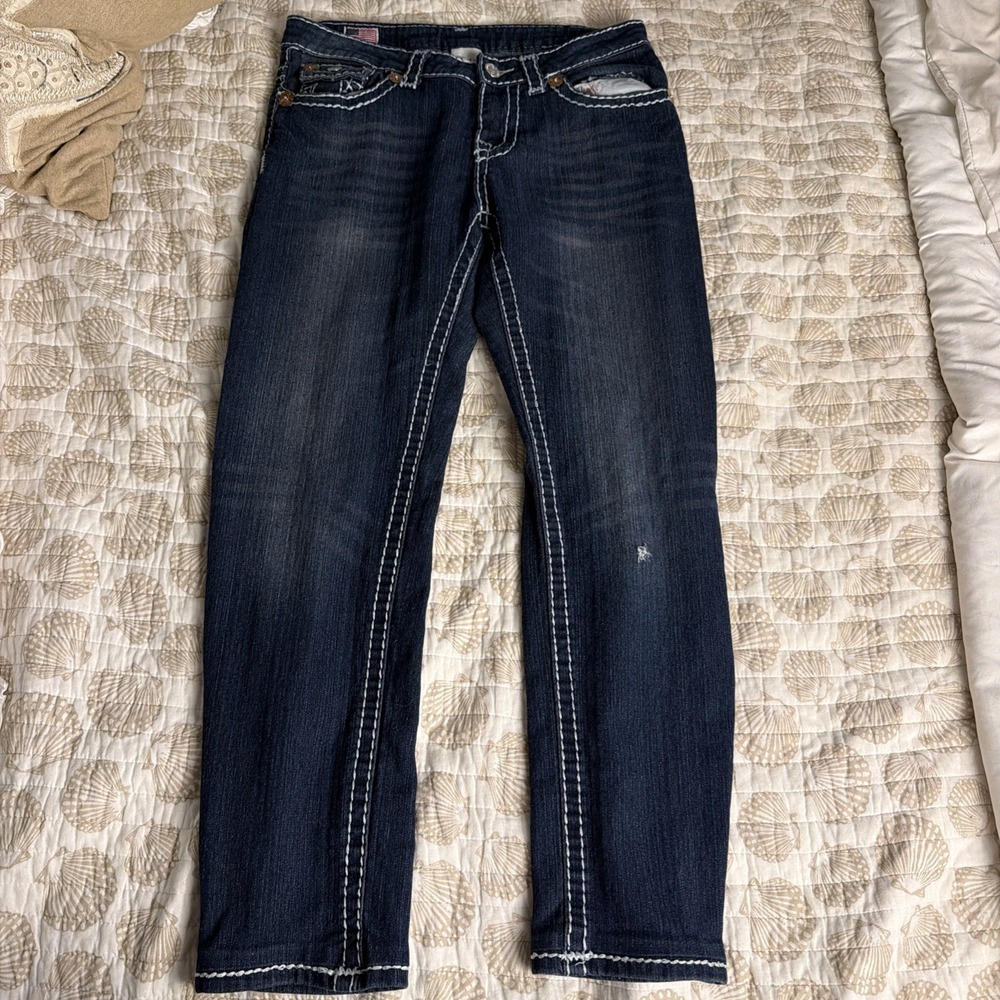🤩 Vintage True Religion denim / jeans Joey Super T Size 29 Clean With Holes